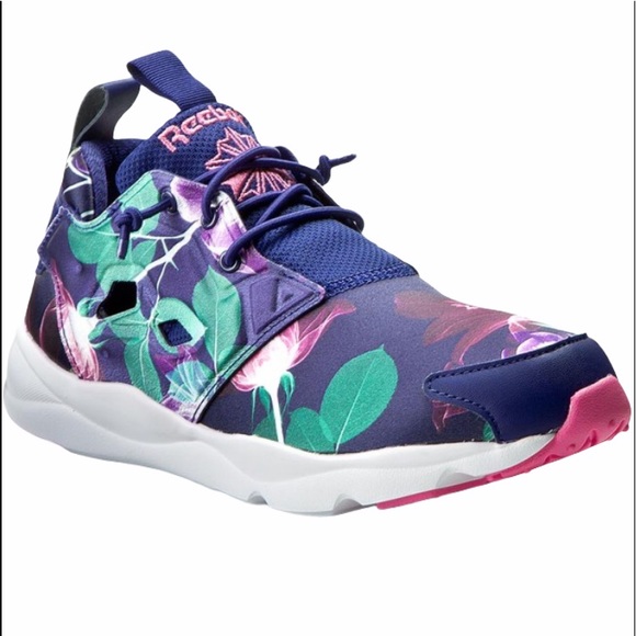 Reebok Shoes - Reebok Furylite Graphic Purple/Navy Blue floral